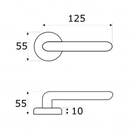 Дверная ручка Ice 168.211BIC.FNO Fimet